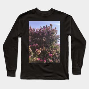 Purple floral tree in San Fernando Valley Long Sleeve T-Shirt